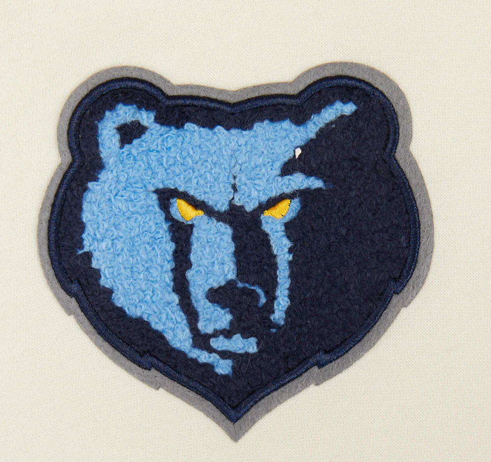 NBA MEMPHIS GRIZZLIES RETRO CLASSIC LITTLE BOYS RIB FLEECE PULLOVER HOODIE (EGGSHELL/ UNIVERSITY BLUE) - Image 5