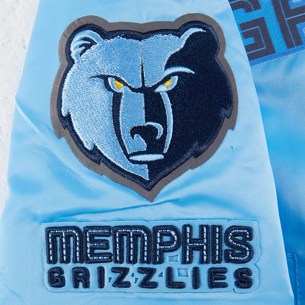 NBA MEMPHIS GRIZZLIES CLASSIC LITTLE BOYS SATIN JACKET (UNIVERSITY BLUE) - Image 8
