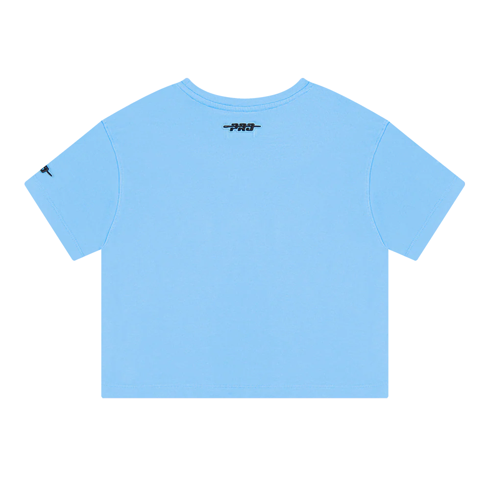 NBA MEMPHIS GRIZZLIES RETRO CLASSIC LITTLE GIRLS SHORT SLEEVE BOXY TEE (UNIVERSITY BLUE) - Image 2