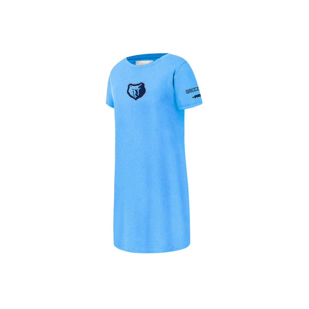 NBA MEMPHIS GRIZZLIES CLASSIC LITTLE GIRLS TEE DRESS (UNIVERSITY BLUE) - Image 2