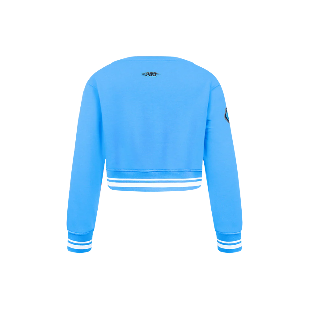 NBA MEMPHIS GRIZZLIES RETRO CLASSIC LITTLE GIRLS RIB FLEECE CREWNECK (UNIVERSITY BLUE) - Image 3