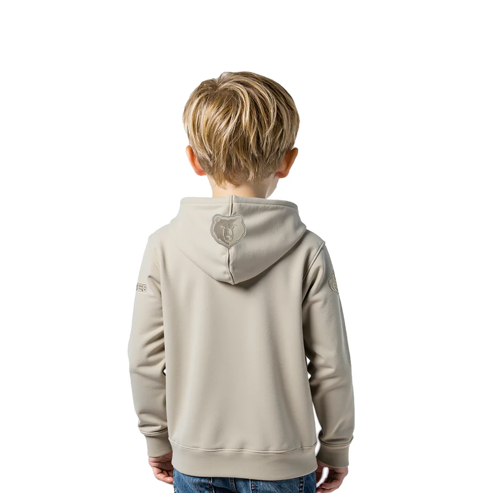 NBA MEMPHIS GRIZZLIES NEUTRAL TODDLER BOYS FLEECE PULLOVER HOODIE (TAUPE) - Image 2