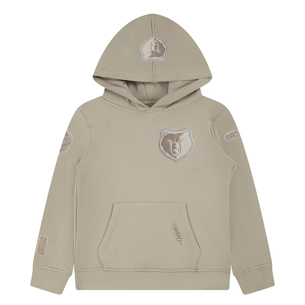NBA MEMPHIS GRIZZLIES NEUTRAL TODDLER BOYS FLEECE PULLOVER HOODIE (TAUPE) - Image 3