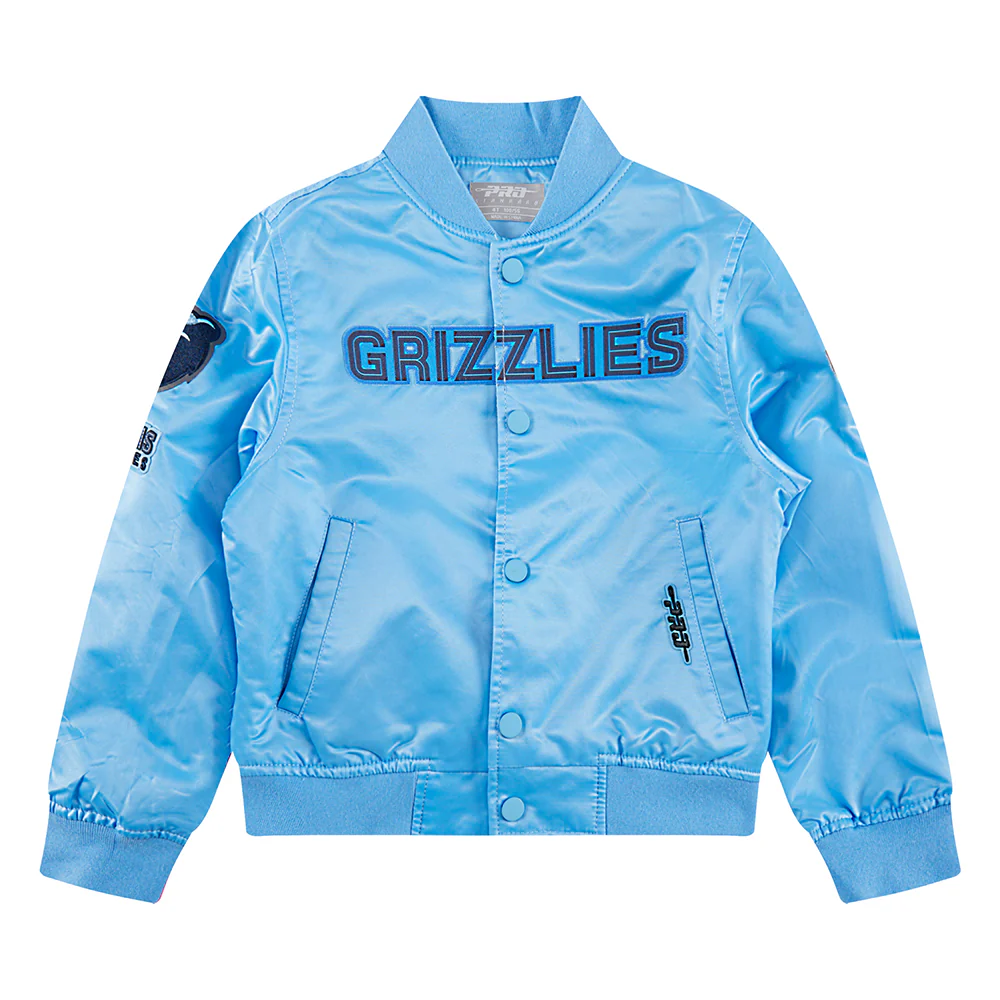 NBA MEMPHIS GRIZZLIES CLASSIC TODDLER BOYS SATIN JACKET (UNIVERSITY BLUE) - Image 3