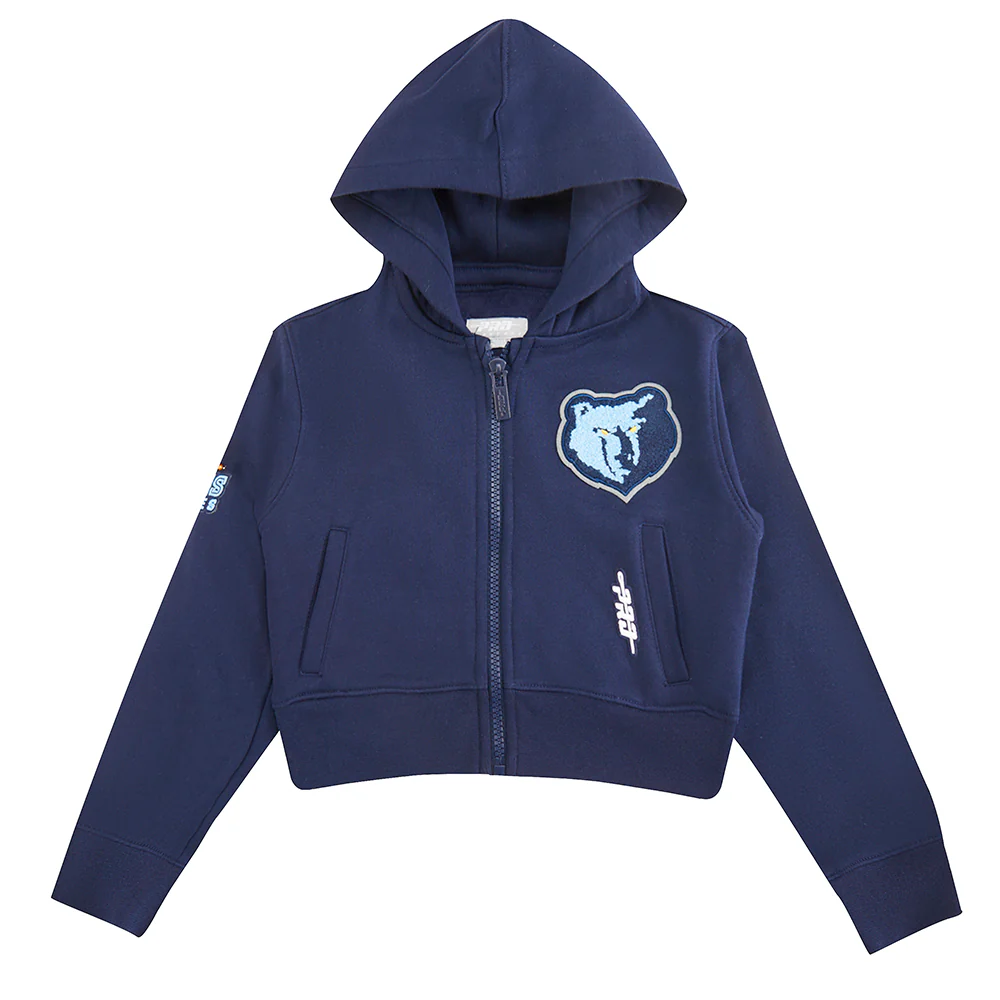 NBA MEMPHIS GRIZZLIES CLASSIC TODDLER GIRLS FLEECE FULL ZIP HOODIE (MIDNIGHT NAVY) - Image 3
