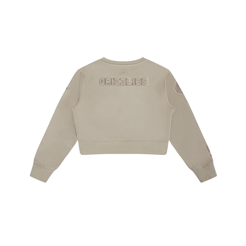 NBA MEMPHIS GRIZZLIES NEUTRAL TODDLER GIRLS FLC CREWNECK (TAUPE) - Image 4