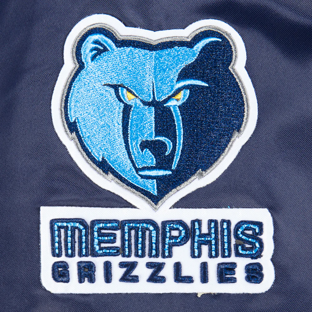 NBA MEMPHIS GRIZZLIES CLASSIC WOMEN'S SATIN JACKET (MIDNIGHT NAVY) - Image 7