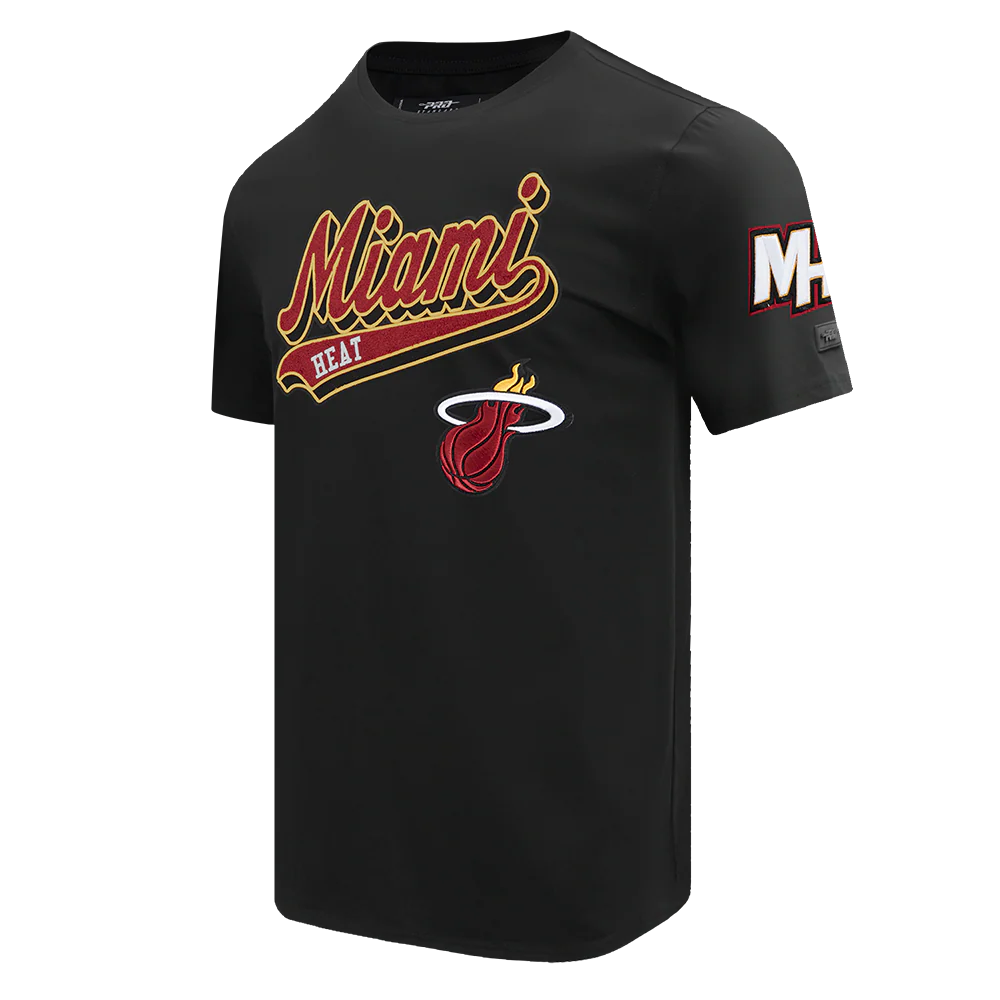 NBA MIAMI HEAT SCRIPT TAIL MEN'S TEE (BLACK) - Image 2