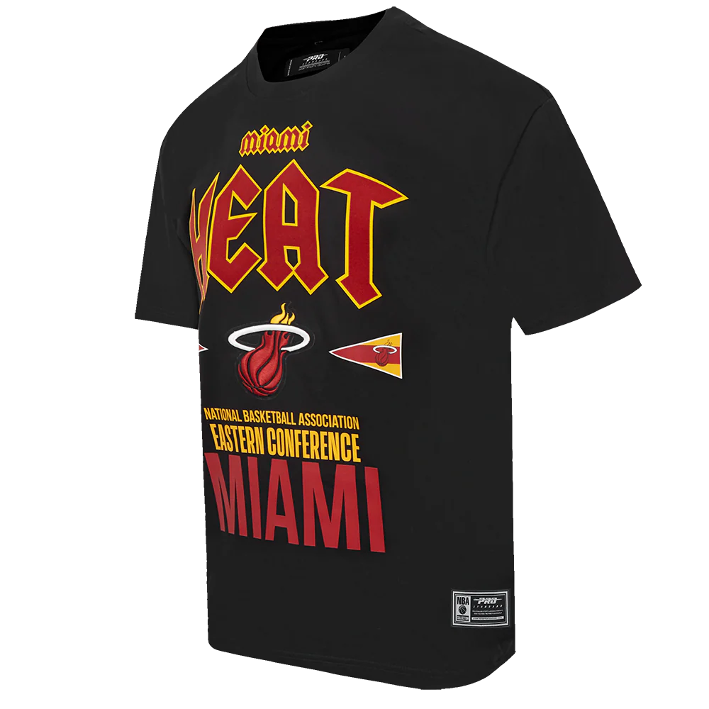 NBA MIAMI HEAT CITY TOUR CJ DROP SHOULDER TEE (BLACK) - Image 2