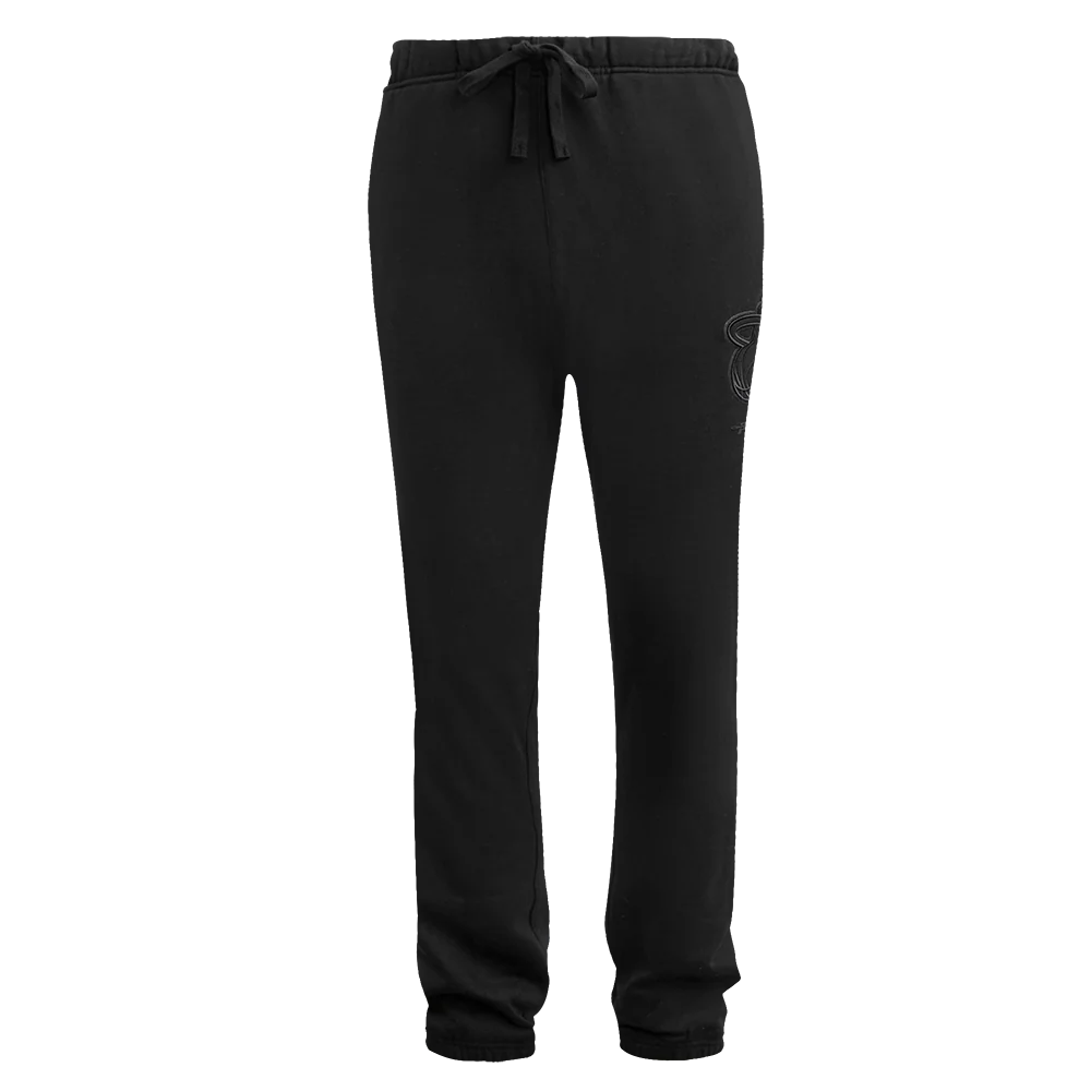 NBA MIAMI HEAT NEUTRAL FLEECE SWEATPANT (BLACK) - Image 2