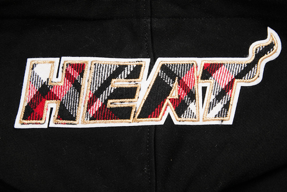 NBA MIAMI HEAT PRO PREP RIB FLEECE MEN'S PULLOVER HOODIE (BLACK) - Image 9