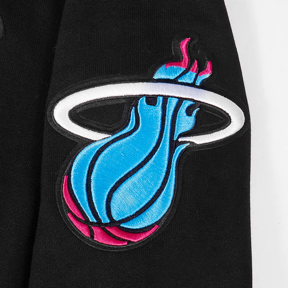 NBA MIAMI HEAT CITY EDITION 25-26 MEN'S RIB FLC PO HOODIE (BLACK) - Image 6