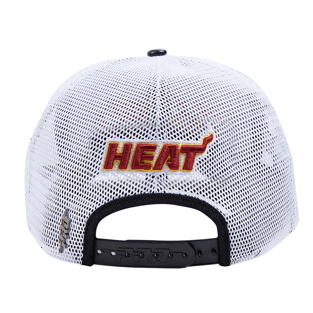 NBA MIAMI HEAT SCRIPT TAIL TRUCKER HAT (BLACK) - Image 5