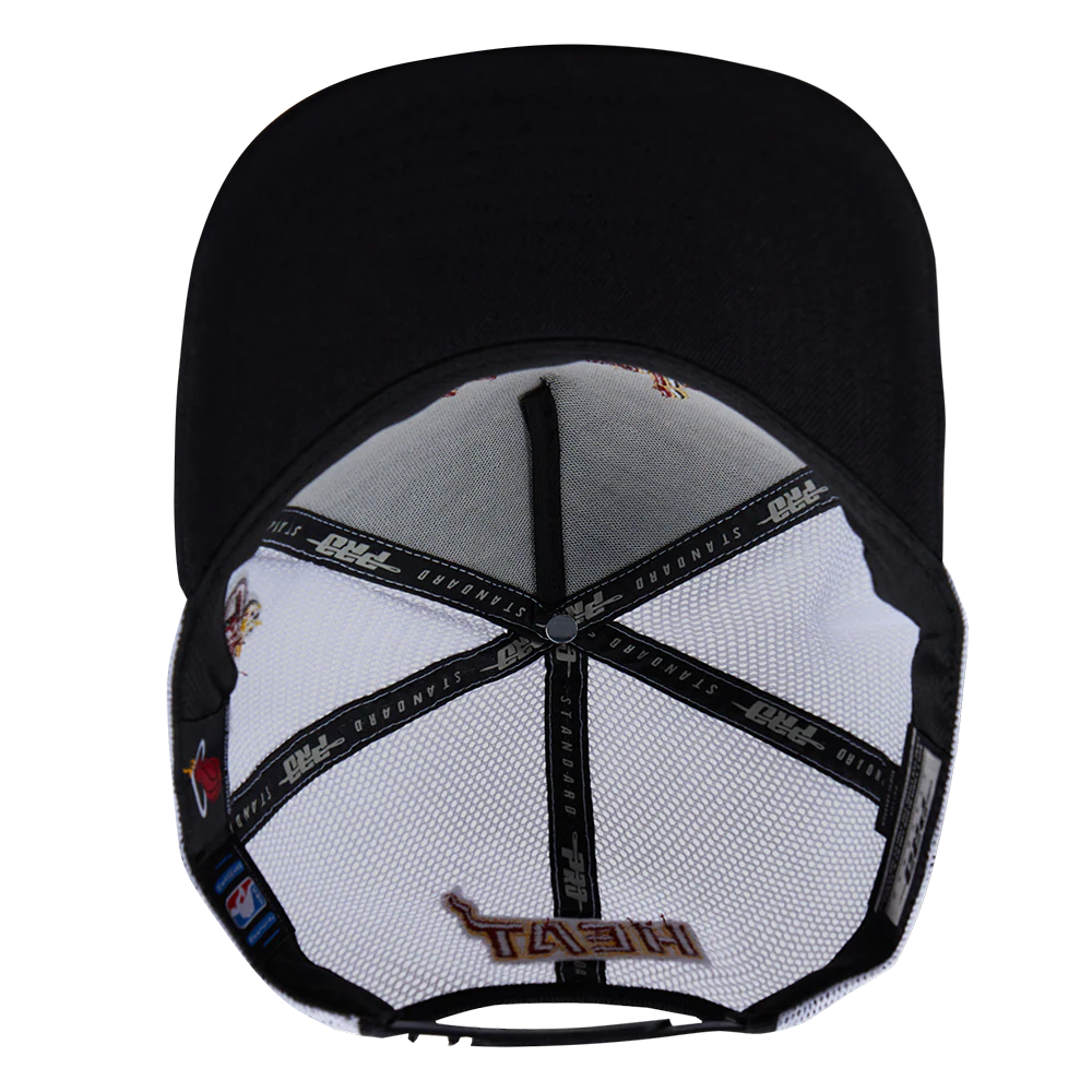 NBA MIAMI HEAT SCRIPT TAIL TRUCKER HAT (BLACK) - Image 6