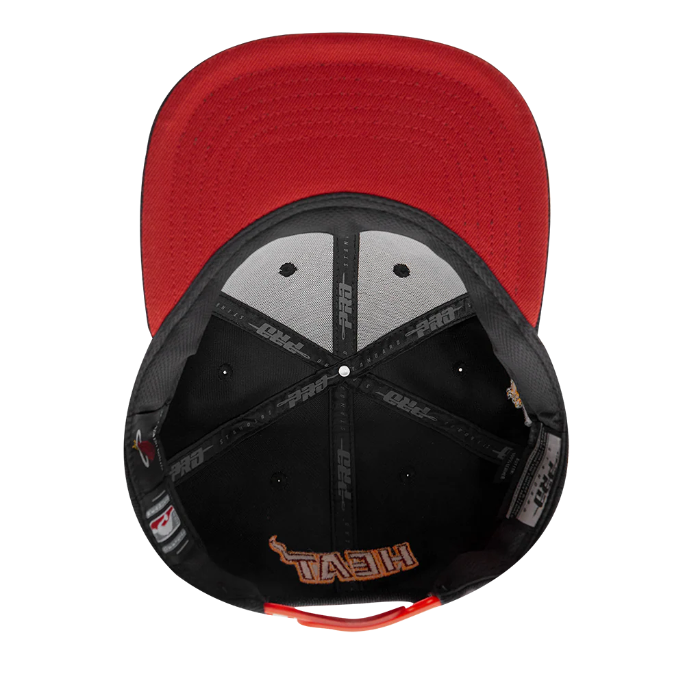 NBA MIAMI HEAT MASHUP UNISEX WOOL SNAPBACK HAT (BLACK) - Image 7