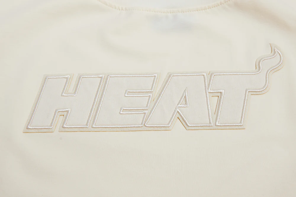 NBA MIAMI HEAT NEUTRAL WOMEN'S BOXY TEE (EGGSHELL) - Image 5