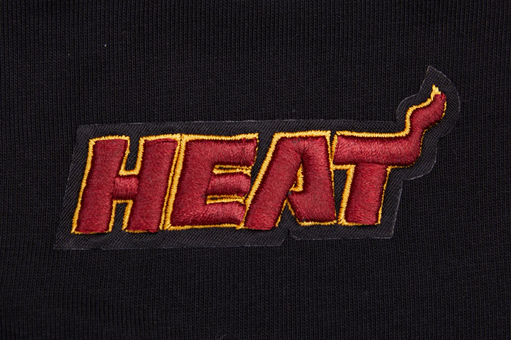 NBA MIAMI HEAT SCRIPT TAIL WOMEN'S SINGLE JERSEY BOXY TEE (BLACK) - Image 7