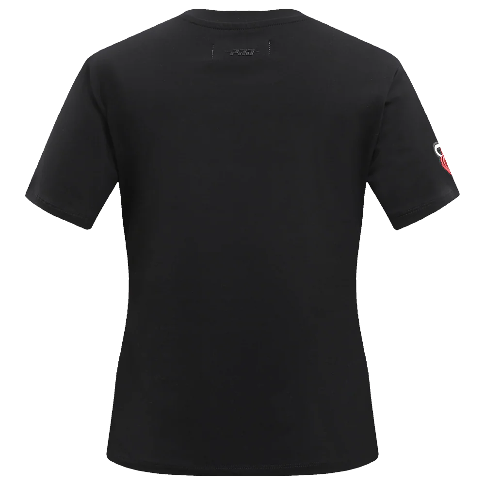 NBA MIAMI HEAT CLASSIC SHORT SLEEVE WOMEN'S SLIM FIT TEE (BLACK) - Image 3
