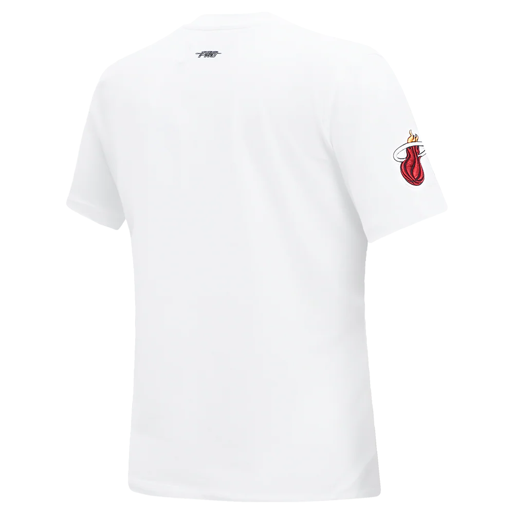 NBA MIAMI HEAT CLASSIC SHORT SLEEVE WOMEN'S SLIM FIT TEE (WHITE) - Image 3