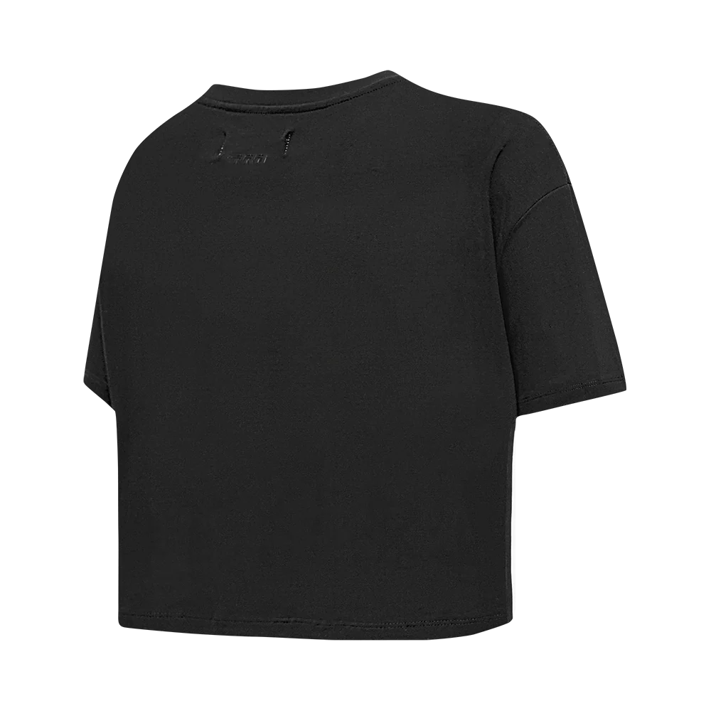 NBA MIAMI HEAT RETRO CLASSIC WOMEN'S BOXY TEE (BLACK) - Image 4