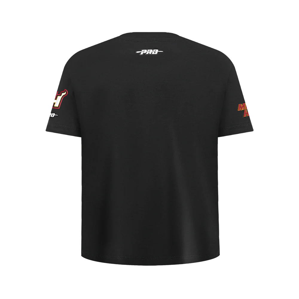 NBA MIAMI HEAT RETRO CLASSIC BIG BOY'S SS TEE (BLACK) - Image 3