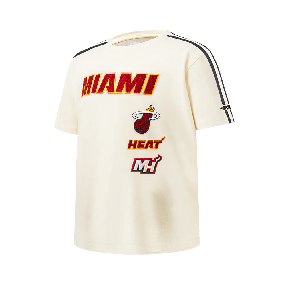 NBA MIAMI HEAT RETRO CLASSIC SINGLE JERSEY BIG BOYS SINGLE JERSEY TAPING TEE (BLACK) - Image 2