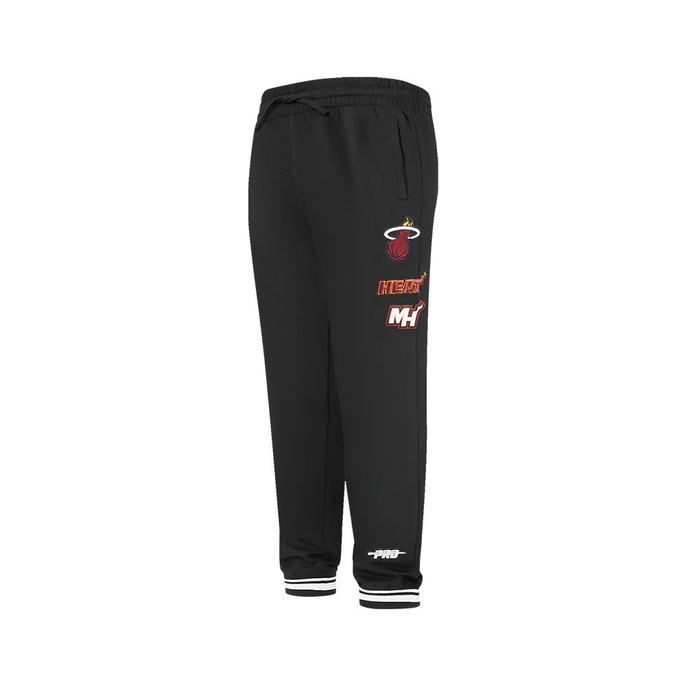 NBA MIAMI HEAT RETRO CLASSIC BIG BOYS RIB FLC SWEATPANT (BLACK) - Image 5