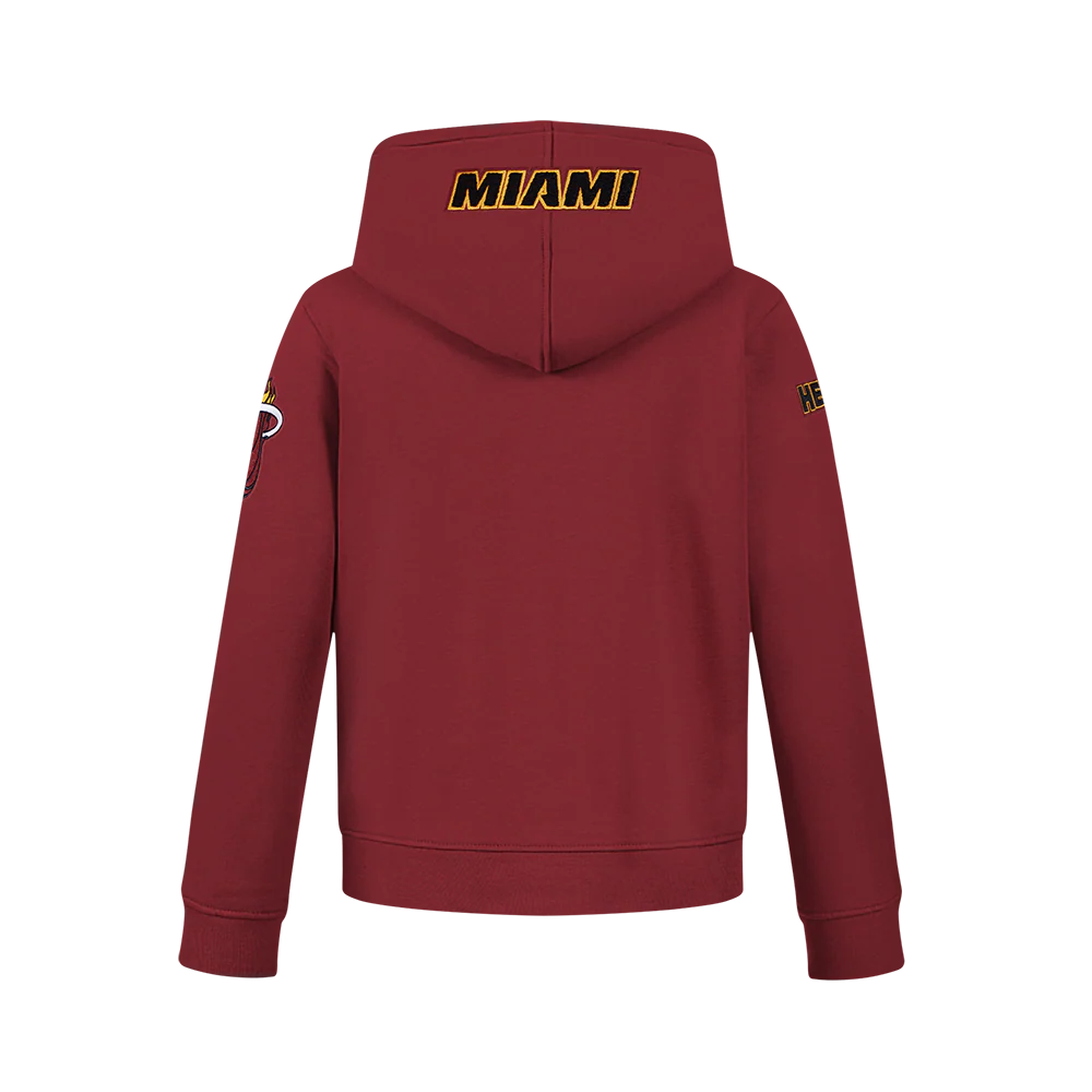 NBA MIAMI HEAT CLASSIC BIG BOYS FLC PO HOODIE (CARDINAL RED) - Image 3