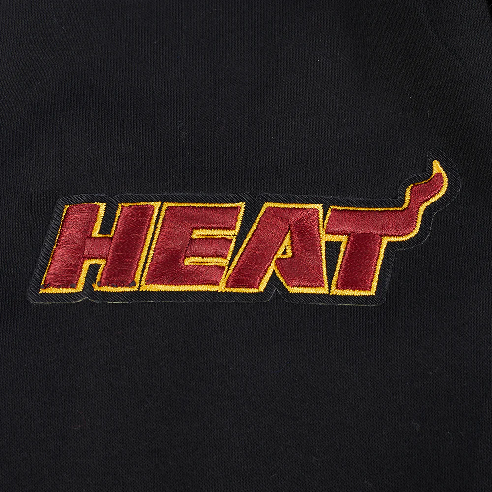 NBA MIAMI HEAT CLASSIC BIG BOY'S FLC FZ PO HOODIE (BLACK) - Image 7