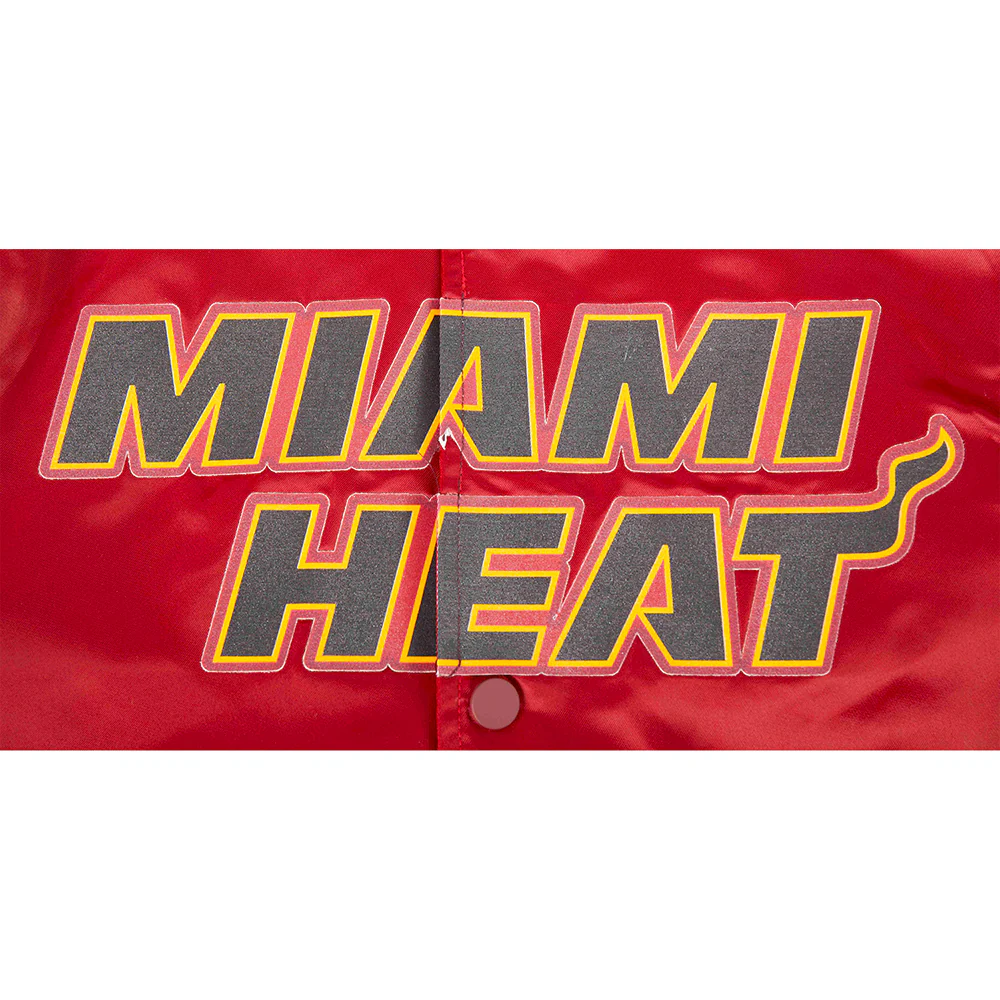 NBA MIAMI HEAT CLASSIC BIG BOYS SATIN JACKET (CARDINAL RED) - Image 7