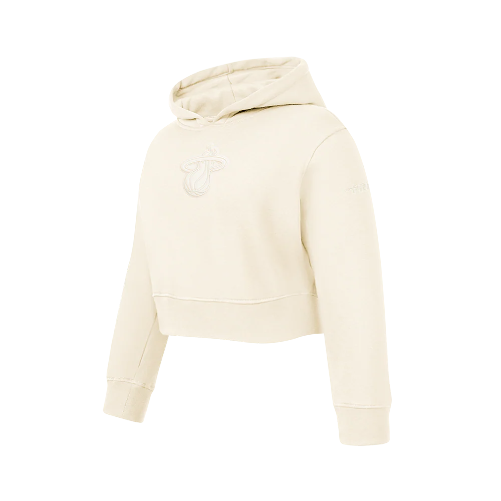 NBA MIAMI HEAT NEUTRAL BIG GIRLS FLC PO HOODIE (EGGSHELL) - Image 2