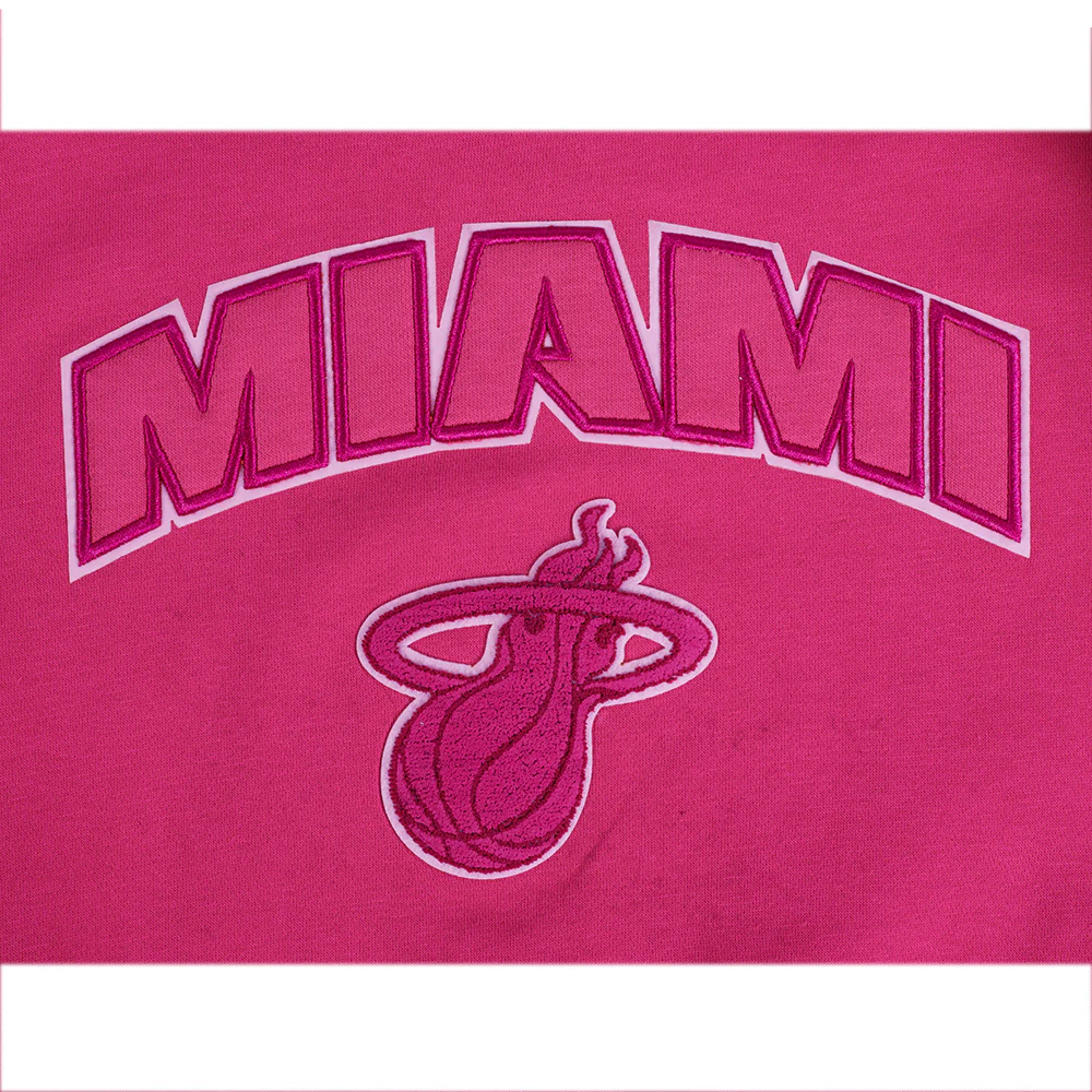 NBA MIAMI HEAT TRIPLE PINK BIG GIRLS FLC CREWNECK (BEETROOT PURPLE) - Image 6