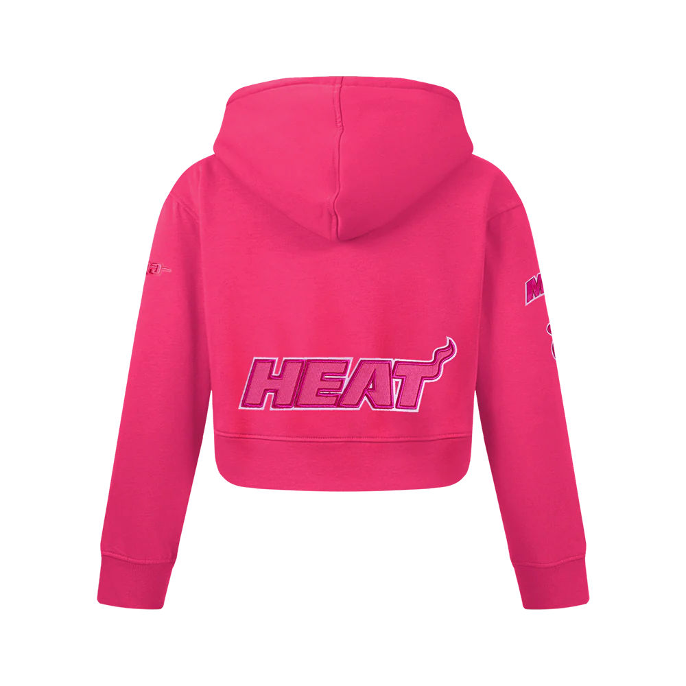 NBA MIAMI HEAT TRIPLE PINK BIG GIRLS FLC PO HOODIE (BEETROOT PURPLE) - Image 3