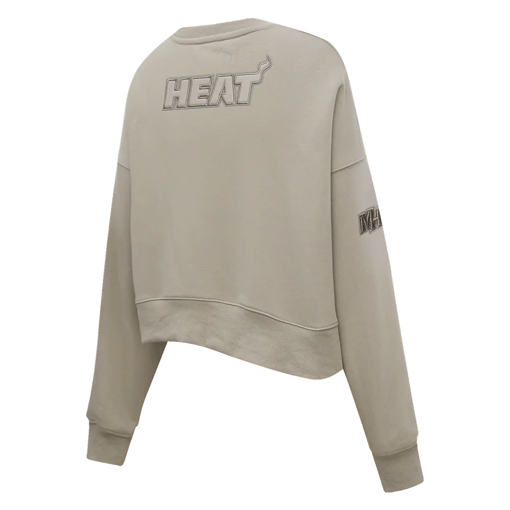 NBA MIAMI HEAT NEUTRAL WOMEN'S CREWNECK (TAUPE) - Image 4