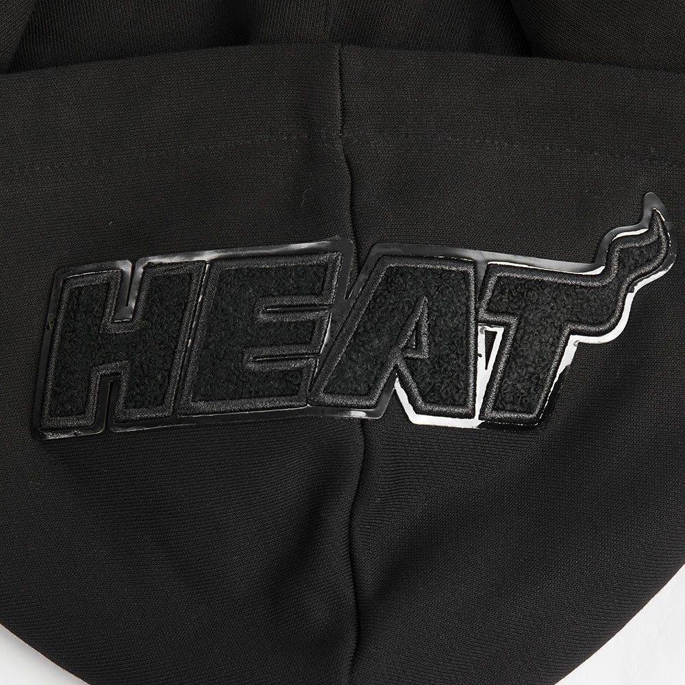 NBA MIAMI HEAT TRIPLE BLACK WOMEN'S FLC PO HOODIE (TRIPLE BLACK WOMEN'S) - Image 5