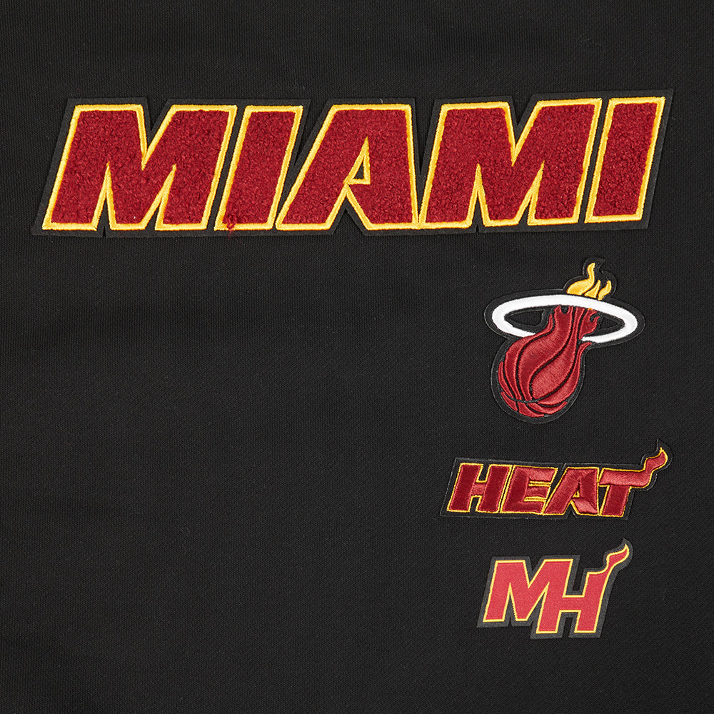 NBA MIAMI HEAT RETRO CLASSIC WOMEN'S CREWNECK (BLACK) - Image 5