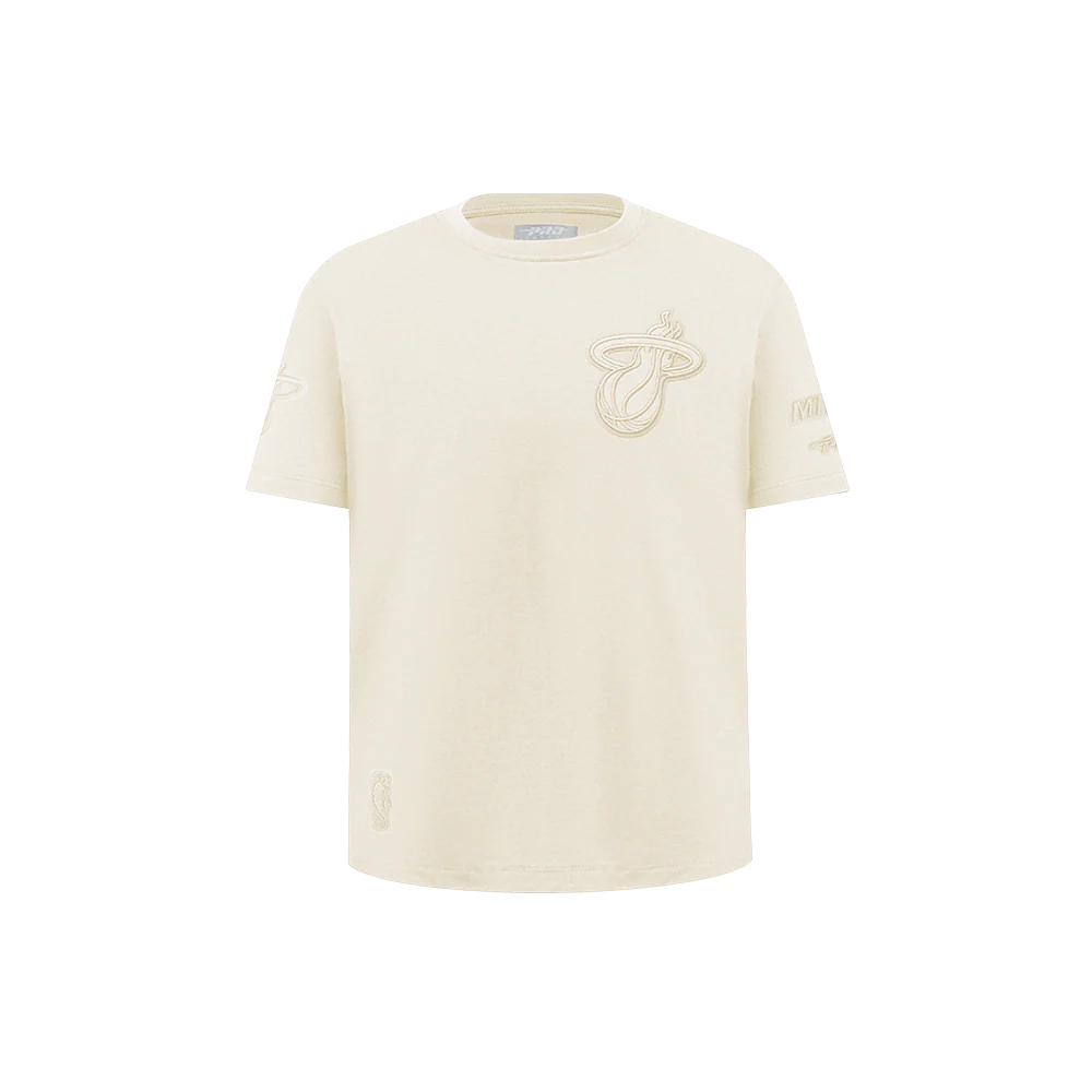 NBA MIAMI HEAT NEUTRAL LITTLE BOYS SHORT SLEEVE TEE (EGGSHELL)