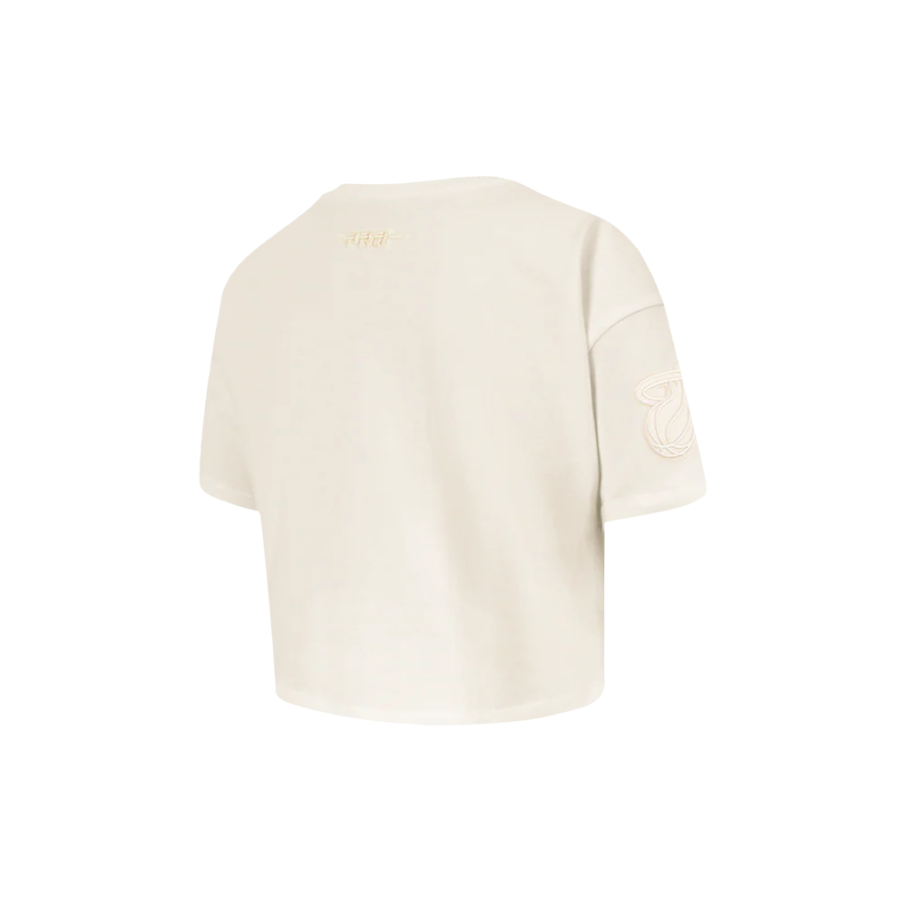 NBA MIAMI HEAT NEUTRAL TODDLER GIRLS SHORT SLEEVE BOXY TEE (EGGSHELL) - Image 4