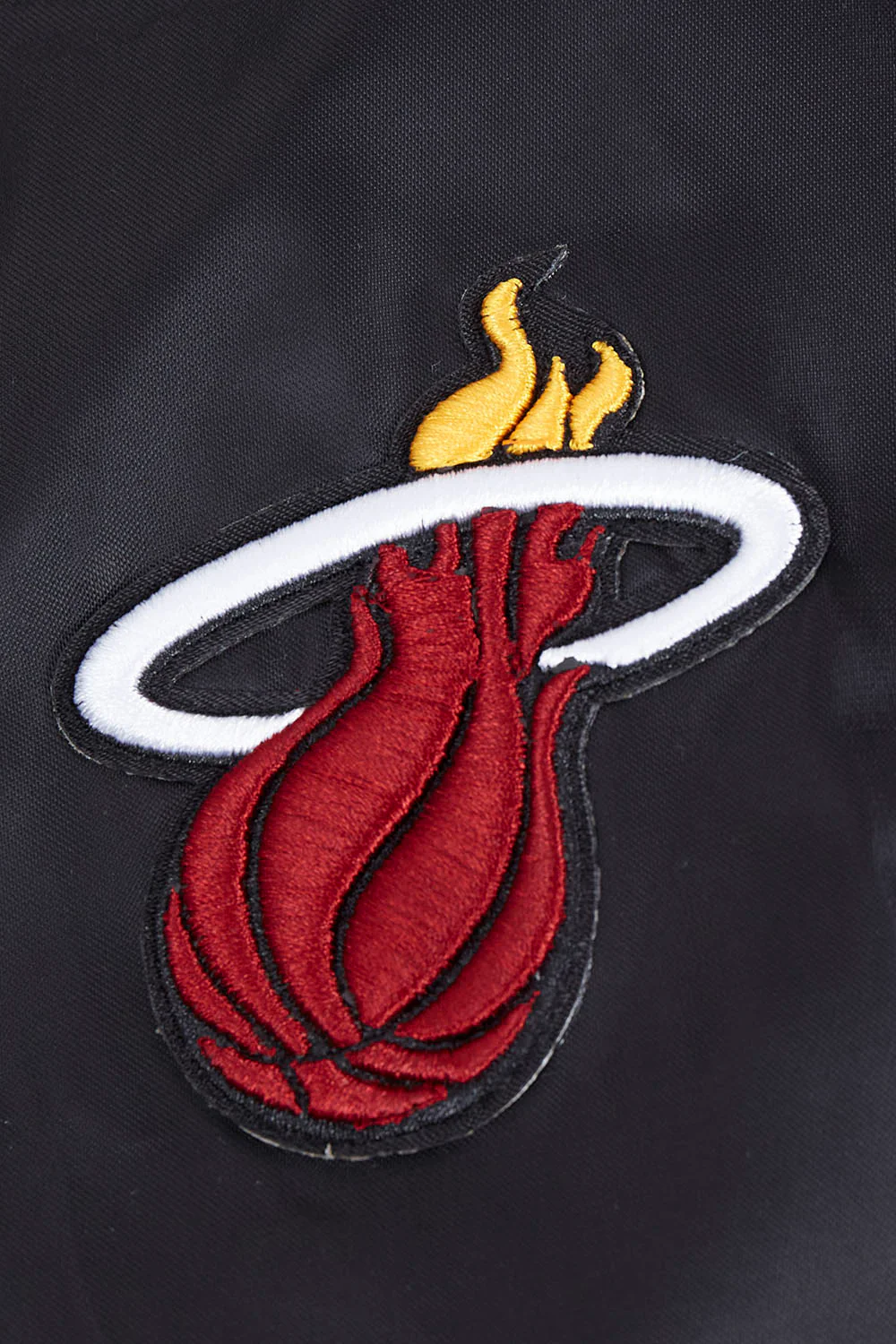 NBA MIAMI HEAT SCRIPT TAIL WOMEN'S SATIN JACKET (BLACK) - Image 6