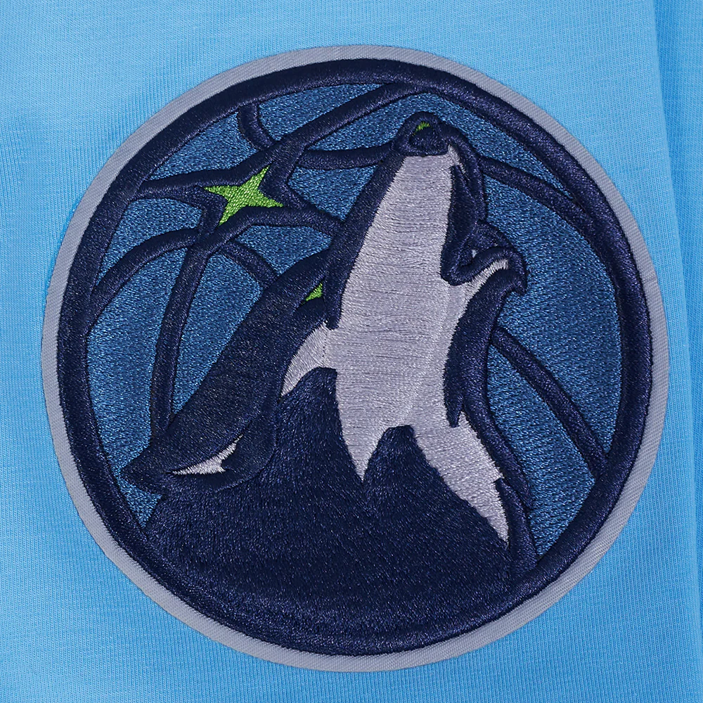 NBA MINNESOTA TIMBERWOLVES CLASSIC CHENILLE MEN'S TEE (UNIVERSITY BLUE) - Image 7