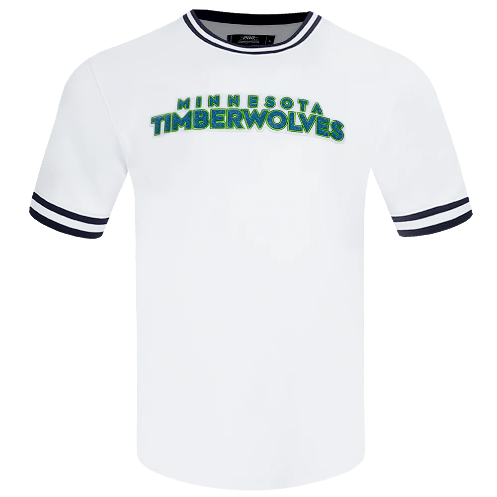 NBA MINNESOTA TIMBERWOLVES CLASSIC CHENILLE MEN'S TEE (WHITE)