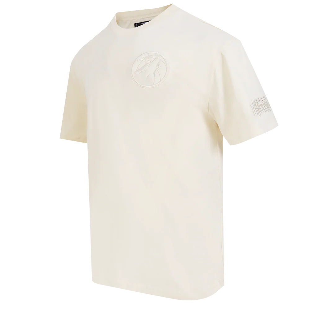 NBA MINNESOTA TIMBERWOLVES NEUTRAL MEN'S CJ DROP SHOULDER TEE (EGGSHELL) - Image 2