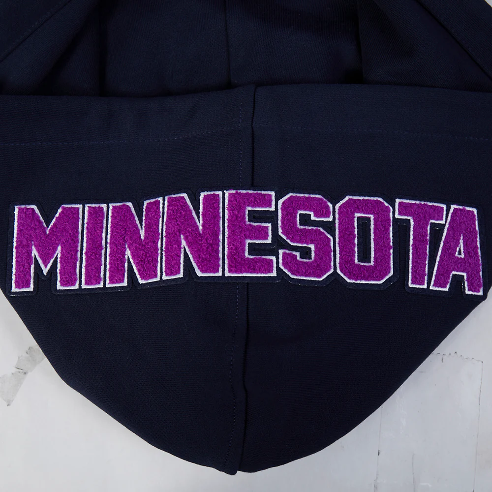 NBA MINNESOTA TIMBERWOLVES CITY EDITION 25-26 MEN'S RIB FLC PO HOODIE (MIDNIGHT NAVY) - Image 9