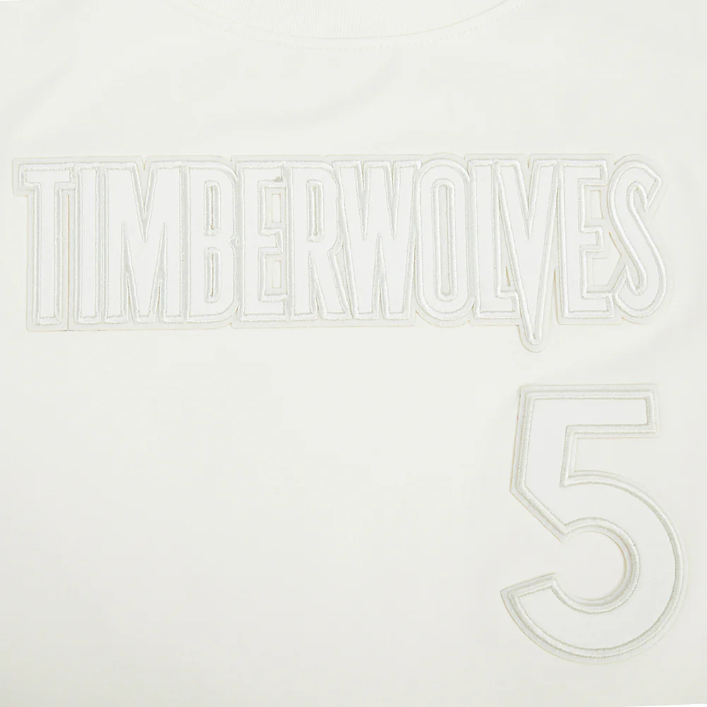 NBA MINNESOTA TIMBERWOLVES ANTHONY EDWARDS #5 NEUTRAL PNN WOMEN'S SJ BOXY TEE (EGGSHELL) - Image 5