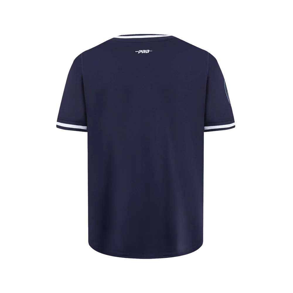 NBA MINNESOTA TIMBERWOLVES CLASSIC BIG BOYS SHORT SLEEVE STRIPED RIB TEE (MIDNIGHT NAVY) - Image 3