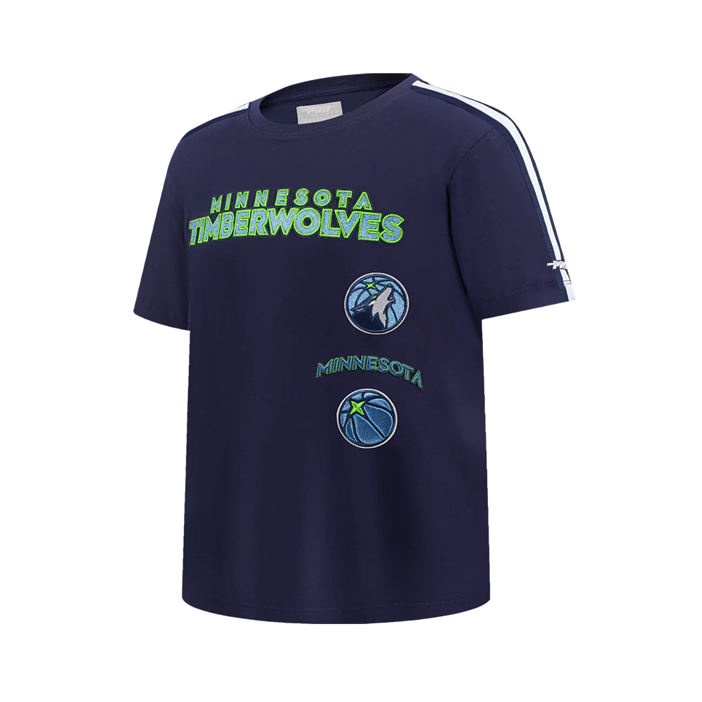 NBA MINNESOTA TIMBERWOLVES RETRO CLASSIC SINGLE JERSEY BIG BOYS SINGLE JERSEY TAPING TEE (MIDNIGHT NAVY) - Image 2