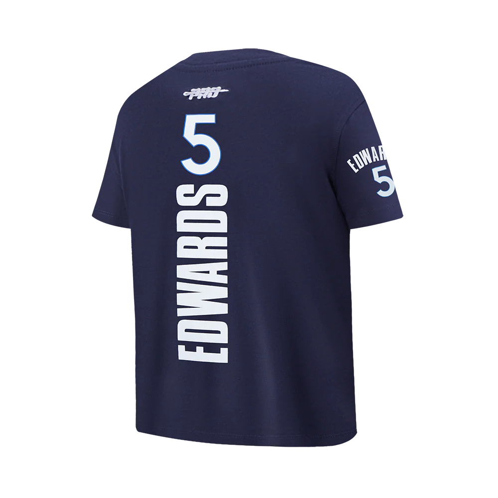 NBA MINNESOTA TIMBERWOLVES ANTHONY EDWARDS #5 CLASSIC PNN BIG BOY'S SS (MIDNIGHT NAVY) - Image 4
