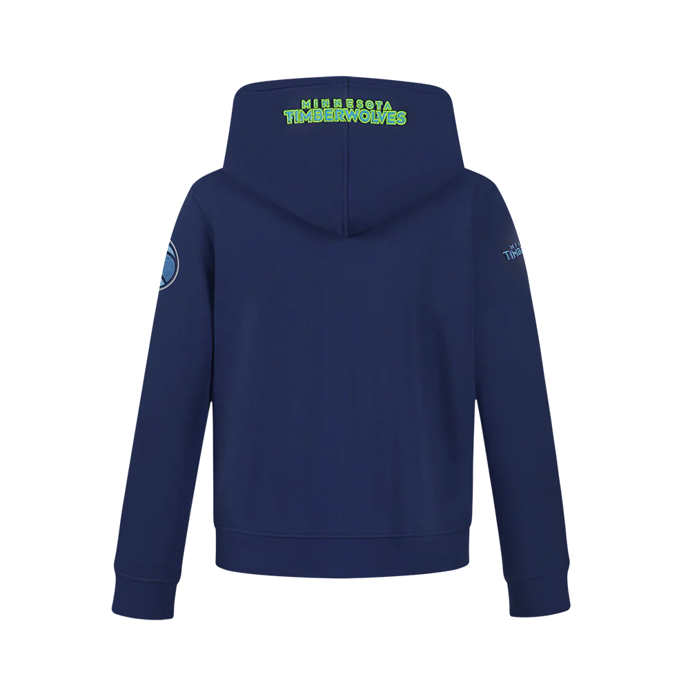 NBA MINNESOTA TIMBERWOLVES CLASSIC BIG BOYS FLEECE PULLOVER HOODIE (MIDNIGHT NAVY) - Image 3