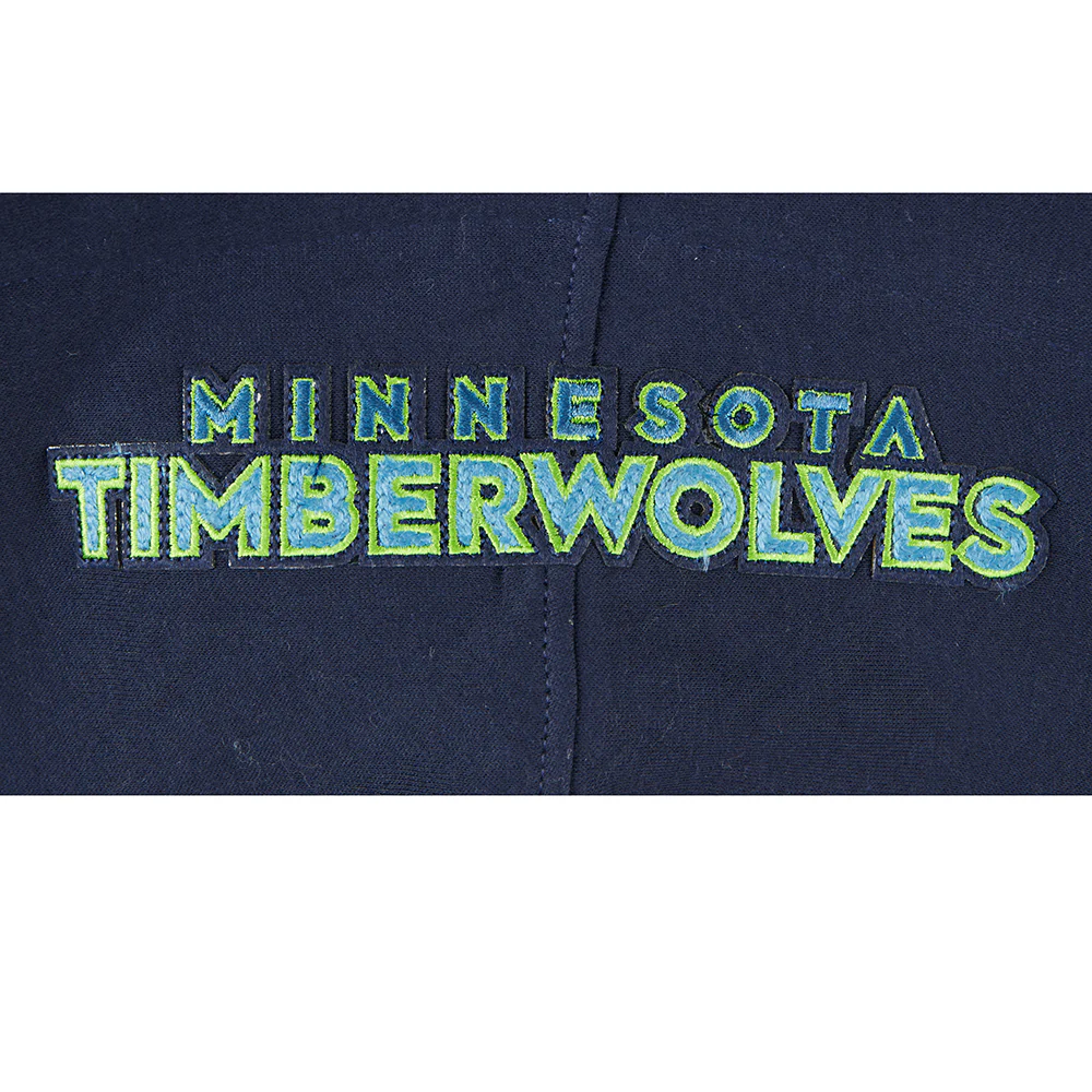 NBA MINNESOTA TIMBERWOLVES CLASSIC BIG BOY'S FLC FZ PO HOODIE (MIDNIGHT NAVY) - Image 8