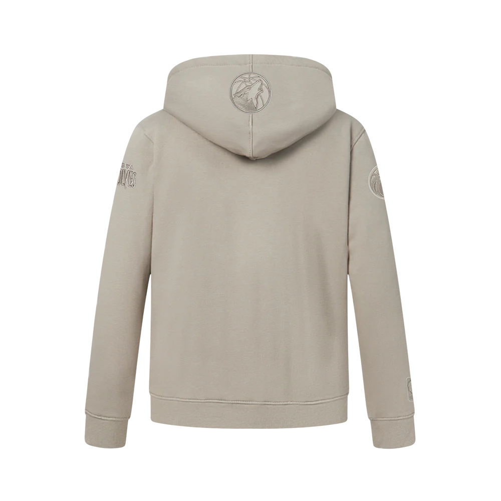 NBA MINNESOTA TIMBERWOLVES NEUTRAL BIG BOYS FLC PO HOODIE (TAUPE) - Image 2